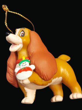 Vintage Christmas Disney Magic Lady and The Tramp Lady Ornament 1130